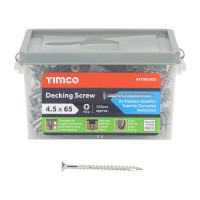 Timco Decking Screws Stainless Steel 4.5 x 50 Tub of 250 27.93