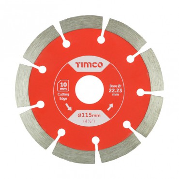 Timco Diamond Cutting Blade General Purpose Building Materials  115 x 22mm