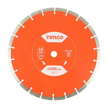 Timco Diamond Cutting Blade General Purpose Building Materials 300 x 20mm