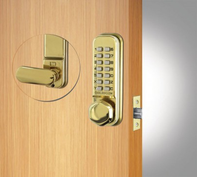 Codelock 255 Digital Lock with Holdback Brass PVD