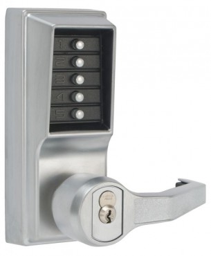 Digital Door Lock Kaba LR1041B-26D Right Hand Satin Chrome