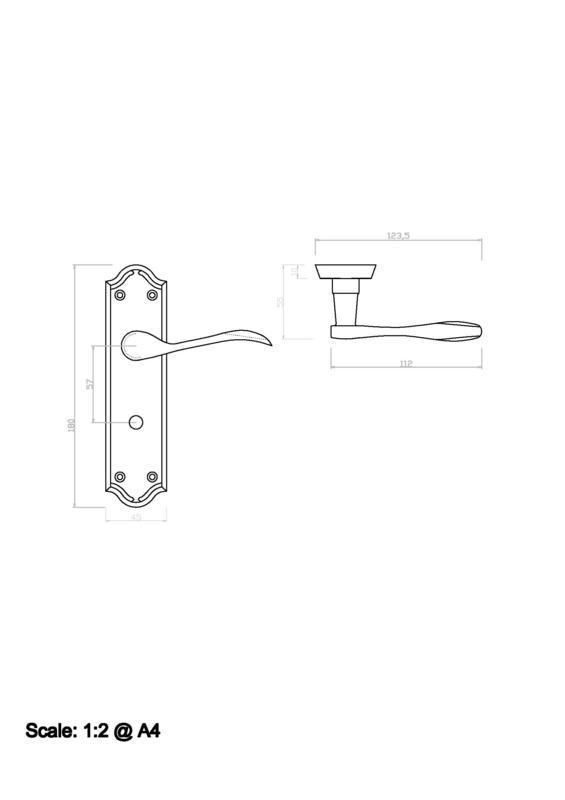 Carlisle Brass DL192CP Polished Chrome Door Handles Dimensions