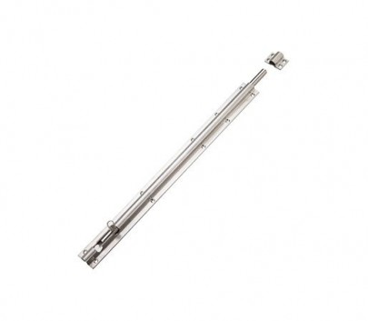 Door Bolt 457mm Straight Barrel Satin Stainless Steel