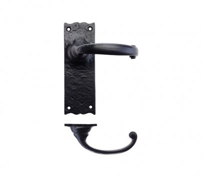 Foxcote Foundries FF112 Traditional Lever Latch Door Handles Black Antique