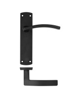 Door Handles Stanza Toledo Latch on Backplate Matt Black ZPA032-MB 10.28