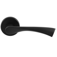 Serozzetta Venti Door Handles on Rose SZR020MB Matt Black 14.50