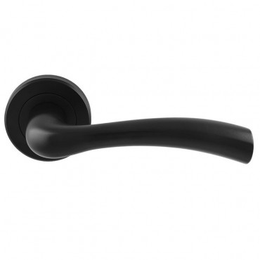 Serozzetta Cinquanta Door Handles on Rose SZR050MB Matt Black