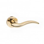 Mediterranean Barcelona Door Handles on Rose M-86-BP Polished Brass Plated 25.89