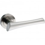 Mediterranean Corsica Door Handle on Rose M-60-SN Satin Nickel 28.59