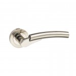Mediterranean Messina Door Handles on Rose M53SNNP Satin Nickel / Polished Nickel 25.89