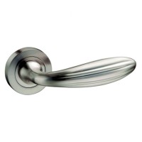 Mediterranean Terassa Door Handle on Rose M-189-SN Satin Nickel 27.09