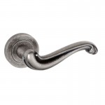 Old English Colchester Door Handles on Rose OE-177-DS Distressed Silver 41.19