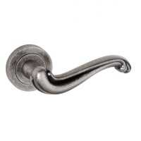 Old English Colchester Door Handles on Rose OE-177-DS Distressed Silver 41.19