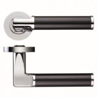 Zoo Door Handles Milan Lever on Screw on Rose Dual Finish Polished Chrome & Black £24.50
