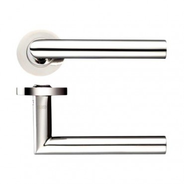 Zoo ZCS010PS 19mm Mitred Lever on Rose Door Handles G304 Polished Stainless Steel