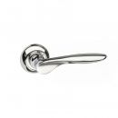 Mediterranean Malta Door Handles on Radius Rose M-25-CP Polished Chrome - £25.89 INC VAT