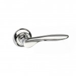 Mediterranean Malta Door Handles on Radius Rose M-25-CP Polished Chrome 25.89