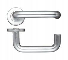 Zoo Contract 19mm Safety Lever Door Handles on Rose SAA 13.07