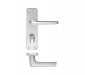 Zoo Contract Door Handles Lever Bathroom Lock Satin Aluminium