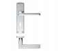 Zoo Door Handles Leon Lever Lock on Backplate Satin Chrome