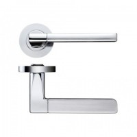 Zoo Door Handles Venice Lever on Screw on Rose Dual Finish Polished & Satin Chrome £22.31
