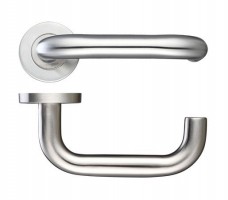 Zoo ZCS2030SS 19mm Return To Door Lever on Rose Door Handles G201 Satin Stainless Steel 12.65