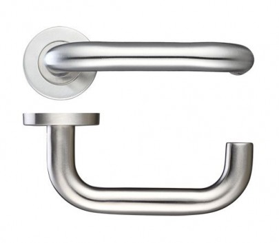 Zoo ZCS2030SS 19mm Return To Door Lever on Rose Door Handles G201 Satin Stainless Steel