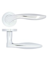 Door Handles Stanza Cadiz Lever on Round Rose Polished Chrome ZPA060-CP 11.67