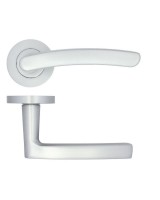 Door Handles Stanza Santiago Lever on Round Rose Satin Chrome ZPA020-SC 11.85