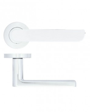 Door Handles Stanza Valencia Lever on Round Rose Polished Chrome ZPA040-CP