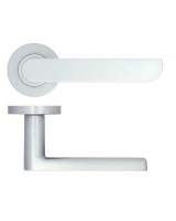 Door Handles Stanza Valencia Lever on Round Rose Satin Chrome ZPA040-SC 12.45