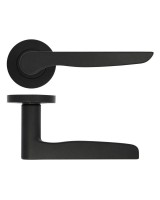 Door Handles Stanza Vigo Lever on Round Rose Matt Black ZPA080-MB 11.55