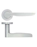 Door Handles Stanza Vigo Lever on Round Rose Satin Chrome ZPA080-SC 12.09