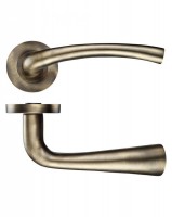 Door Handles Stanza Assisi Lever on Round Rose Florentine Bronze ZPZ010FB 15.51