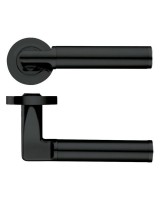 Door Handles Stanza Milan Lever on Round Rose Oscuro Matt Black ZPZ030-OMB 14.71