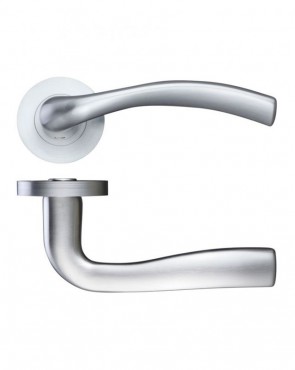 Door Handles Stanza Siena Lever on Screw on Rose Satin Chrome ZPZ050SC