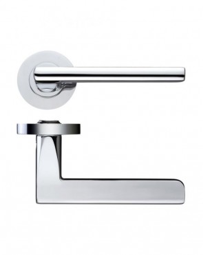 Door Handles Stanza Venice Lever on Round Rose Polished Chrome ZPZ070CP