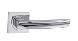 Door Handles on Square Rose Fortessa Arc Polished Chrome 23.04