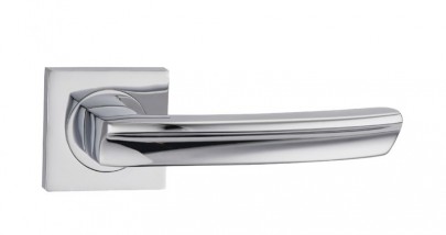 Door Handles on Square Rose Fortessa Arc Polished Chrome