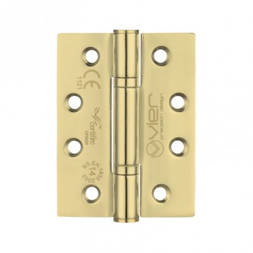 Vier Thrust Bearing Butt Hinge Grade 14 102mm x 76mm PVD Satin Brass Sold in singles
