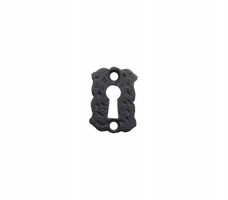 Foxcote Foundries FF02 Floral Standard Key Escutcheon Black Antique 2.16