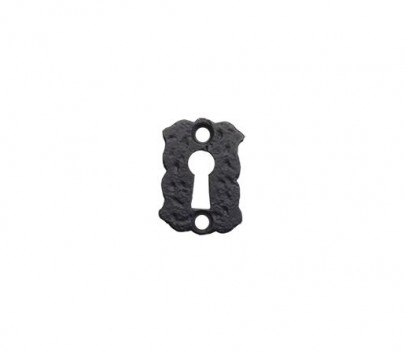 Foxcote Foundries FF02 Floral Standard Key Escutcheon Black Antique