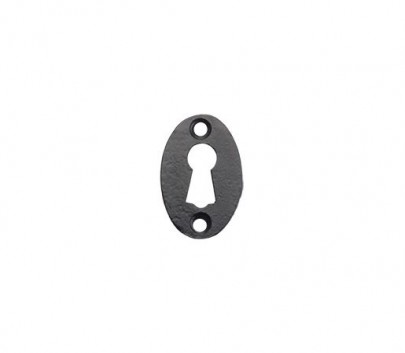 Foxcote Foundries FF07 Oval Standard Key Escutcheon Black Antique