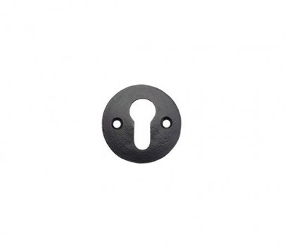 Foxcote Foundries FF08 Round Euro Profile Escutcheon Black Antique