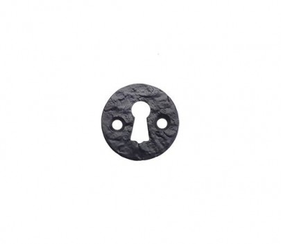 Foxcote Foundries FF05 Round Standard Key Escutcheon Black Antique