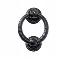 Foxcote Foundries FF71 Ring Door Knocker Black Antique 18.05