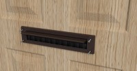 Stormguard Brush Letter Plate Draught Excluder with Flap Brown 8.46