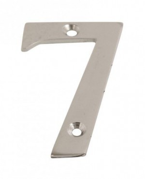 75mm Door Number 7 Polished Chrome