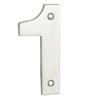 Door Number Steelworx NUM10101BSS 100mm No 1 Polished Stainless Steel 9.04