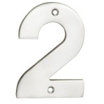 Door Number Steelworx NUM10102BSS 100mm No 2 Polished Stainless Steel 9.04